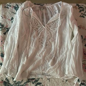 Lucky Brand White Boho Top